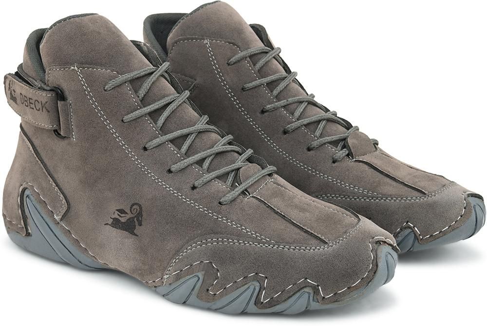 BOLLERO Men's Grey Casual Sneakers