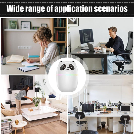 Panda Glow – Mini Mist Humidifier with Night Light