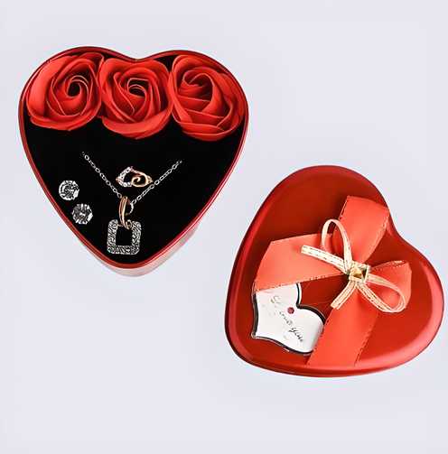 Red Heart Gift Box – Jewelry & Roses