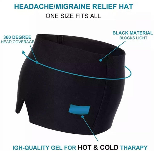 Migraine Relief Ice Cap – 360° Cold Therapy Head Wrap