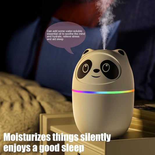 Panda Glow – Mini Mist Humidifier with Night Light