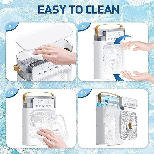 Portable Mist Fan & Air Cooler (USB Rechargeable)