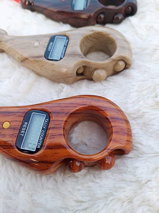 TallyPro – Manual Finger Tally Counter (Wood Finish)