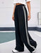 Women's High Waist Wide-Leg Striped Jogger