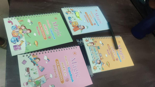 Magic Reusable Kids Tracing Book Set