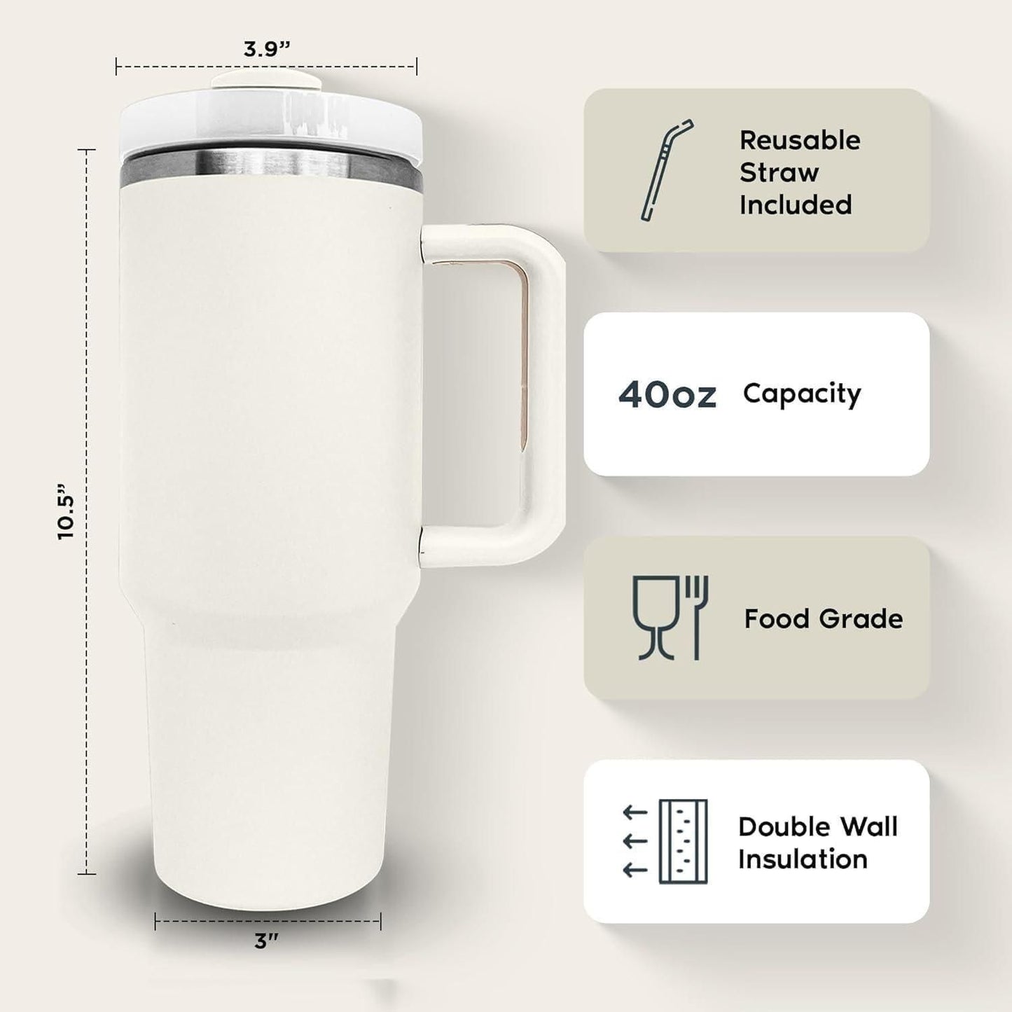 HydraPro™ 1200ML Stainless Steel Tumbler