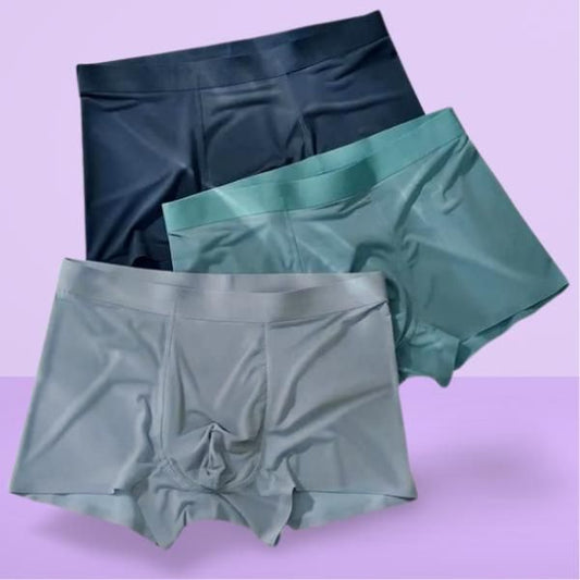 Men's Ice Silk Boxers (Pack of 3)