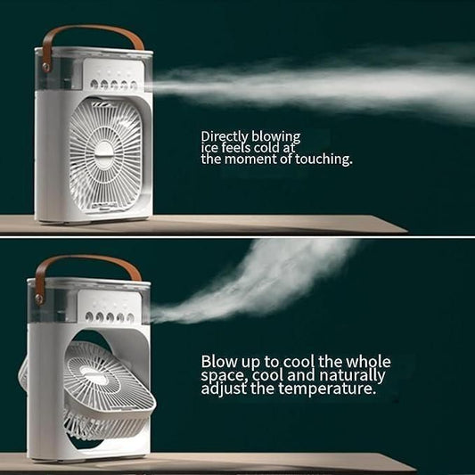 Portable Mist Fan & Air Cooler (USB Rechargeable)