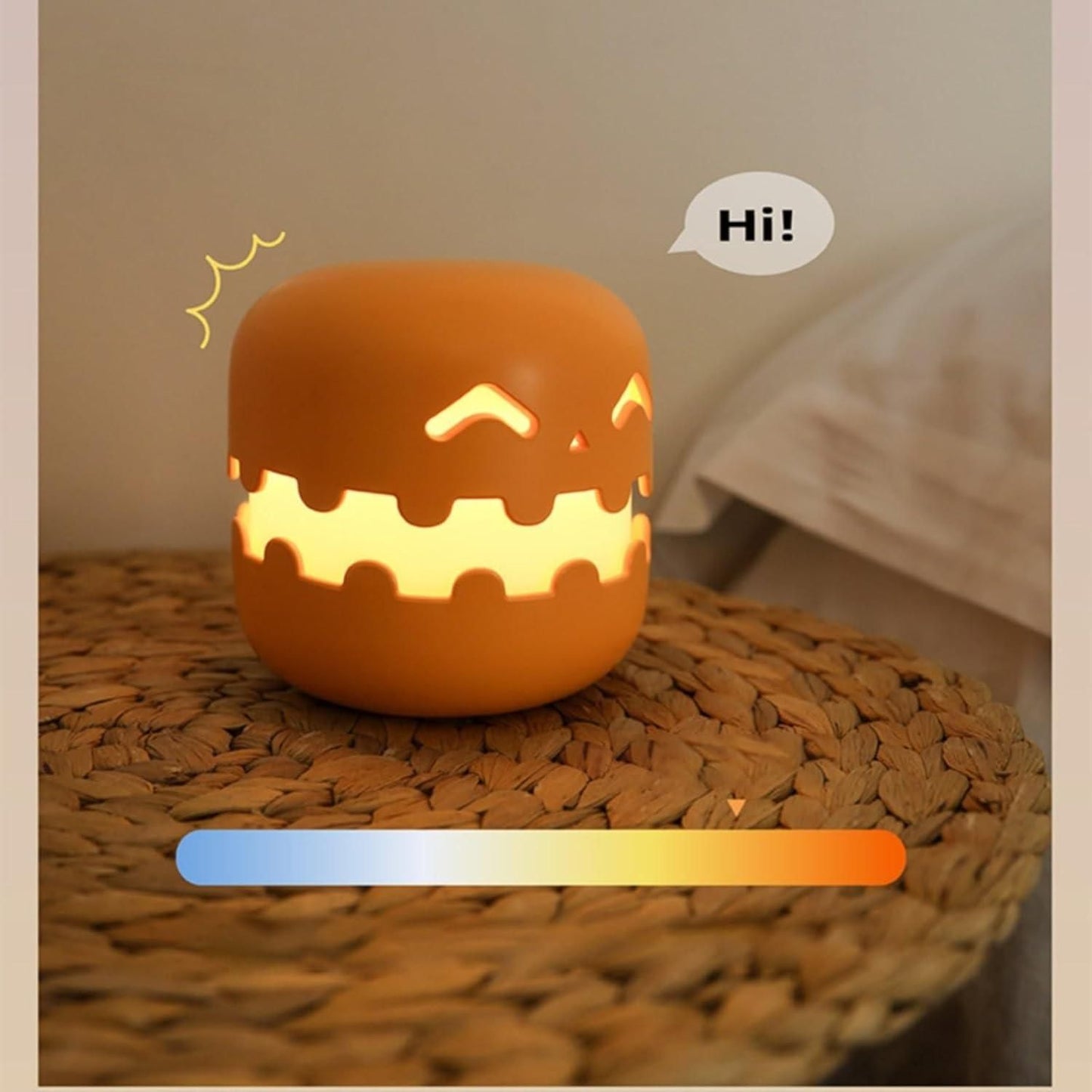 Rechargeable Modern Pumpkin Lamp (Yellow)