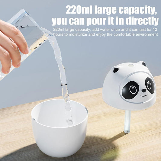 Panda Glow – Mini Mist Humidifier with Night Light