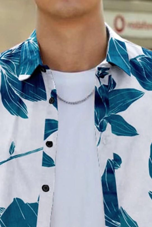 Men's Casual Printed Cotton Shirt