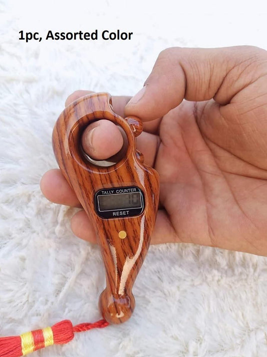 TallyPro – Manual Finger Tally Counter (Wood Finish)