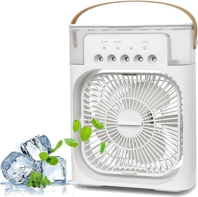 Portable Mist Fan & Air Cooler (USB Rechargeable)