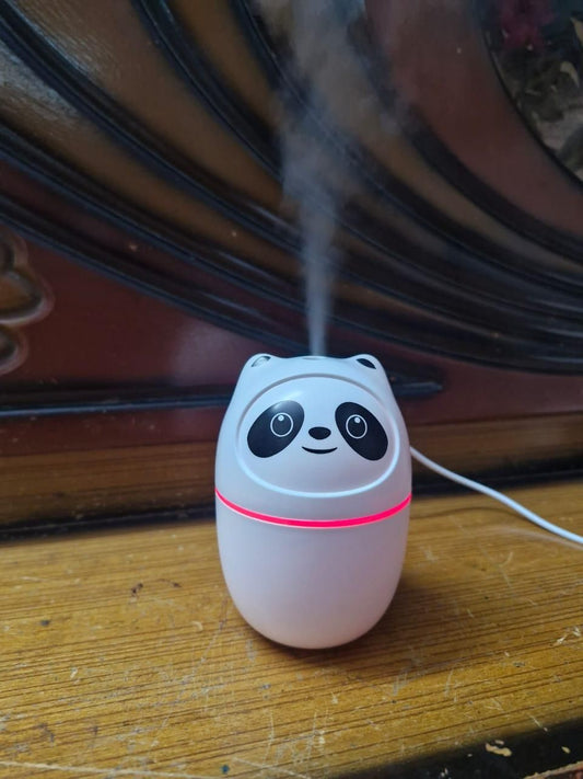 Panda Glow – Mini Mist Humidifier with Night Light