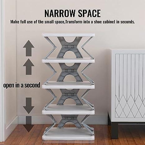 SmartFold™ 6-Layer Foldable Shoe Rack