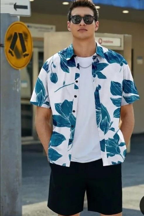 Men's Casual Printed Cotton Shirt