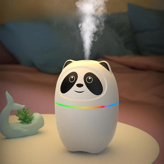 Panda Glow – Mini Mist Humidifier with Night Light