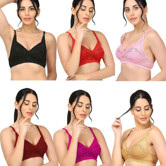 Full Coverage Net Bra – Pack of 2