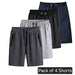 Men’s Stretchable Cotton Shorts – Pack of 4