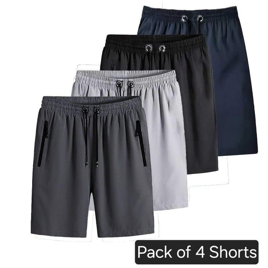 Men’s Stretchable Cotton Shorts – Pack of 4