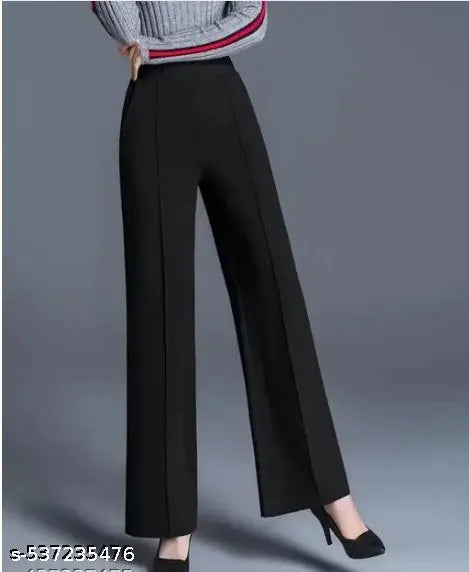 FlowFit – Women's Wide Leg Cotton Pants (Pack of 2)