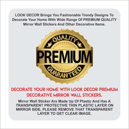 3D Acrylic Mirror Wall Stickers (12 Pcs, Black)