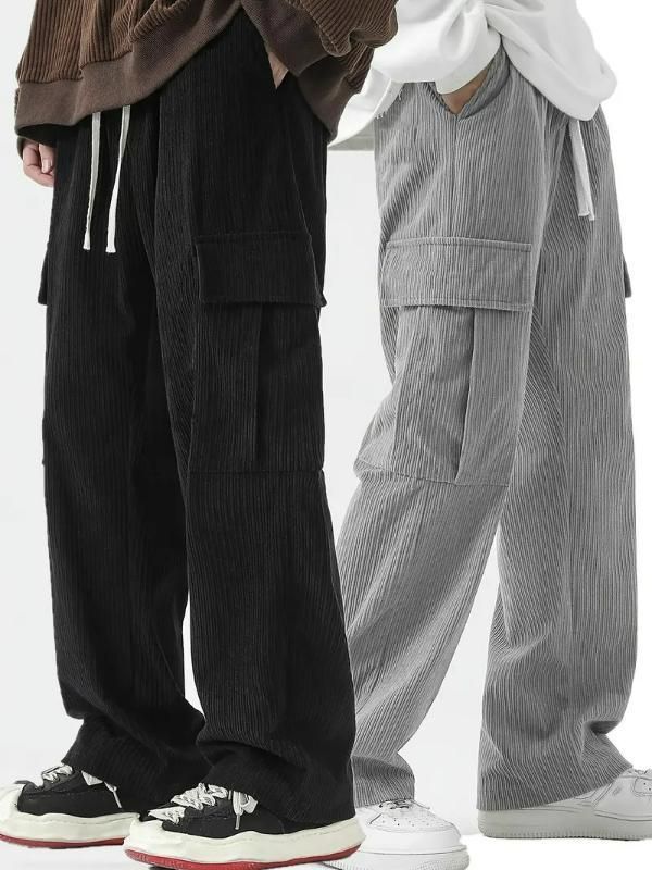 Men’s Corduroy Cargo Pants (Pack of 2)