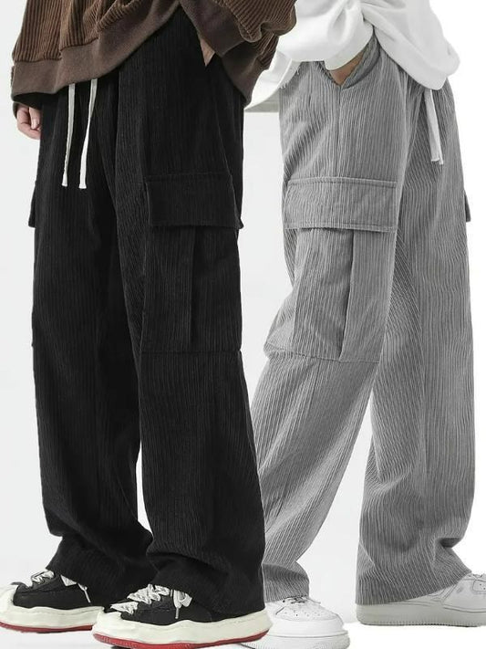 Men’s Corduroy Cargo Pants (Pack of 2)