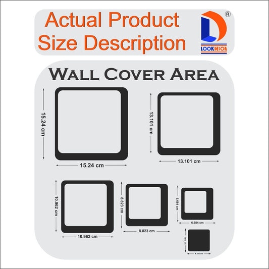 3D Acrylic Mirror Wall Stickers (12 Pcs, Black)