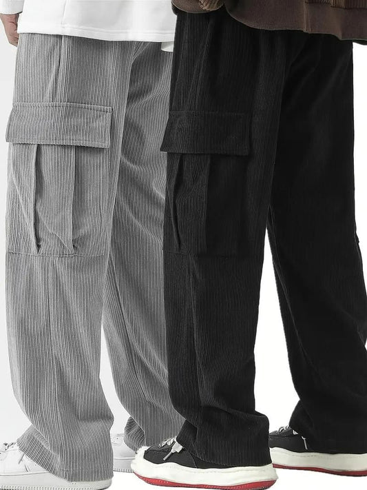 Men’s Corduroy Cargo Pants (Pack of 2)