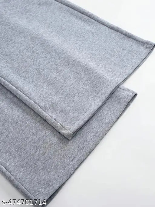 Grey Baggy Fit Joggers for Women