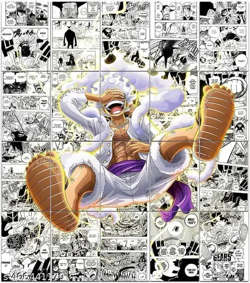 Luffy Gear 5 Manga Wall Panels (Set of 12)
